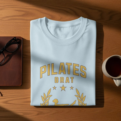 Pilates Brat Text Graphic Print Unisex T-Shirt product