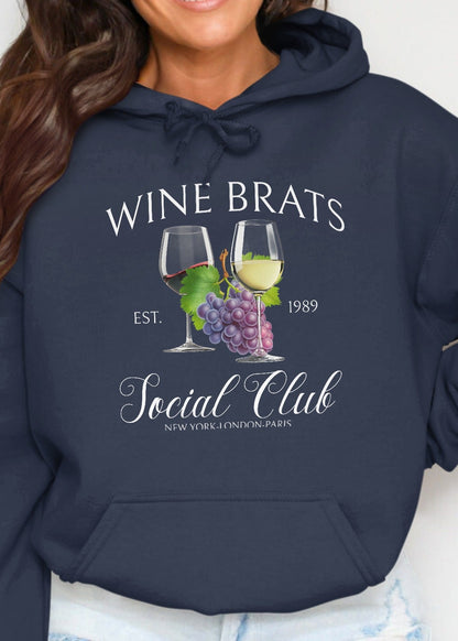 Wine Brats Social Club Established 1989 Hoodie