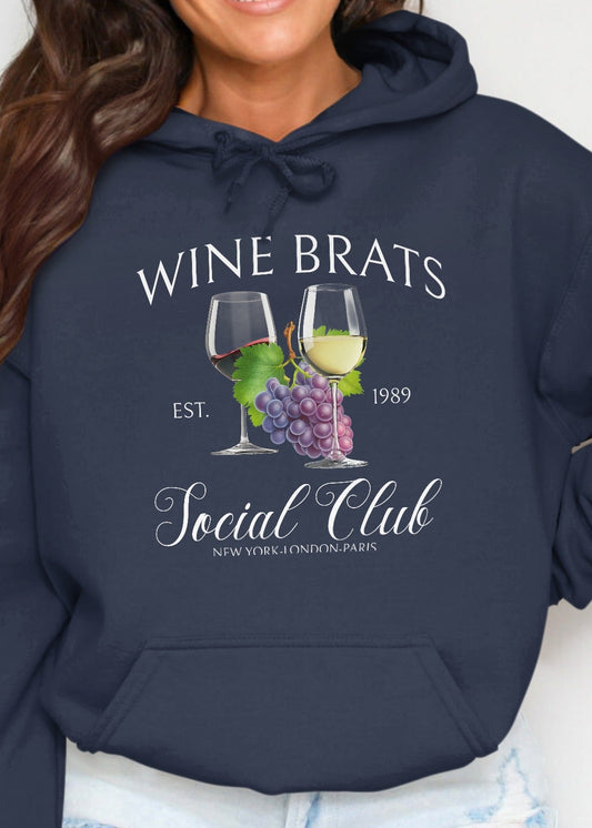Wine Brats Social Club Established 1989 Hoodie
