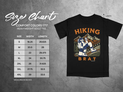 Hiking Brat Comfort Colors 1717 Heavyweight Adult Tee