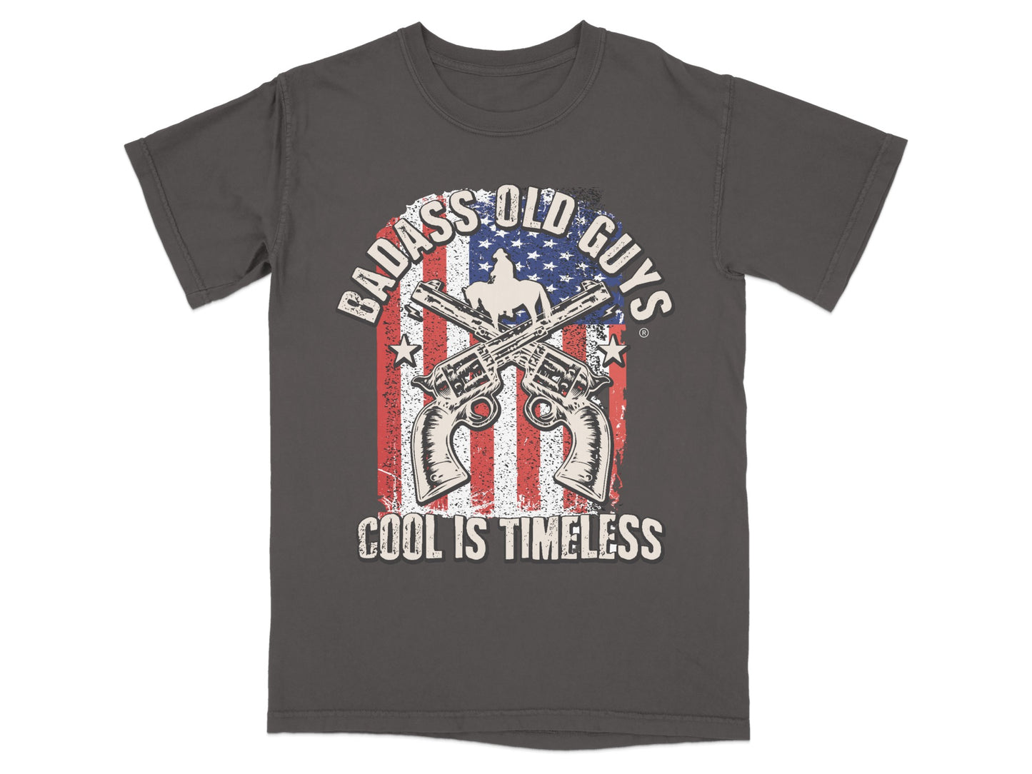 Badass Old Guys Cool Is Timeless American Flag Revolvers product type