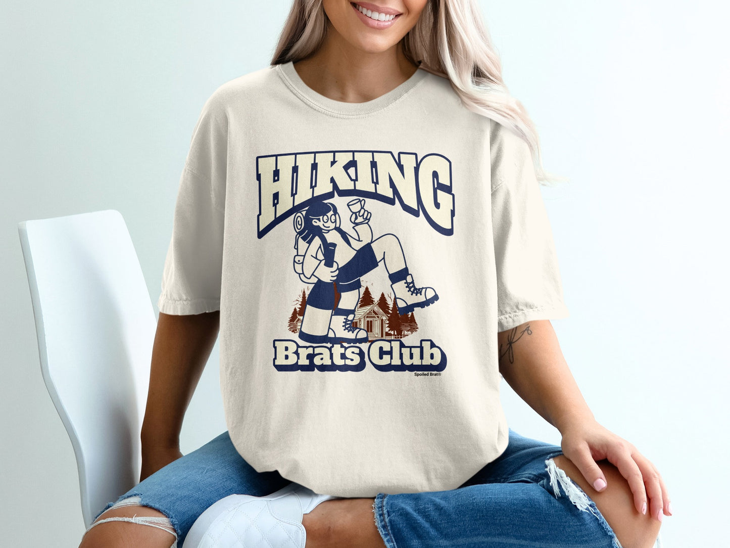 Hiking Brats Club Graphic Tees Casual Style
