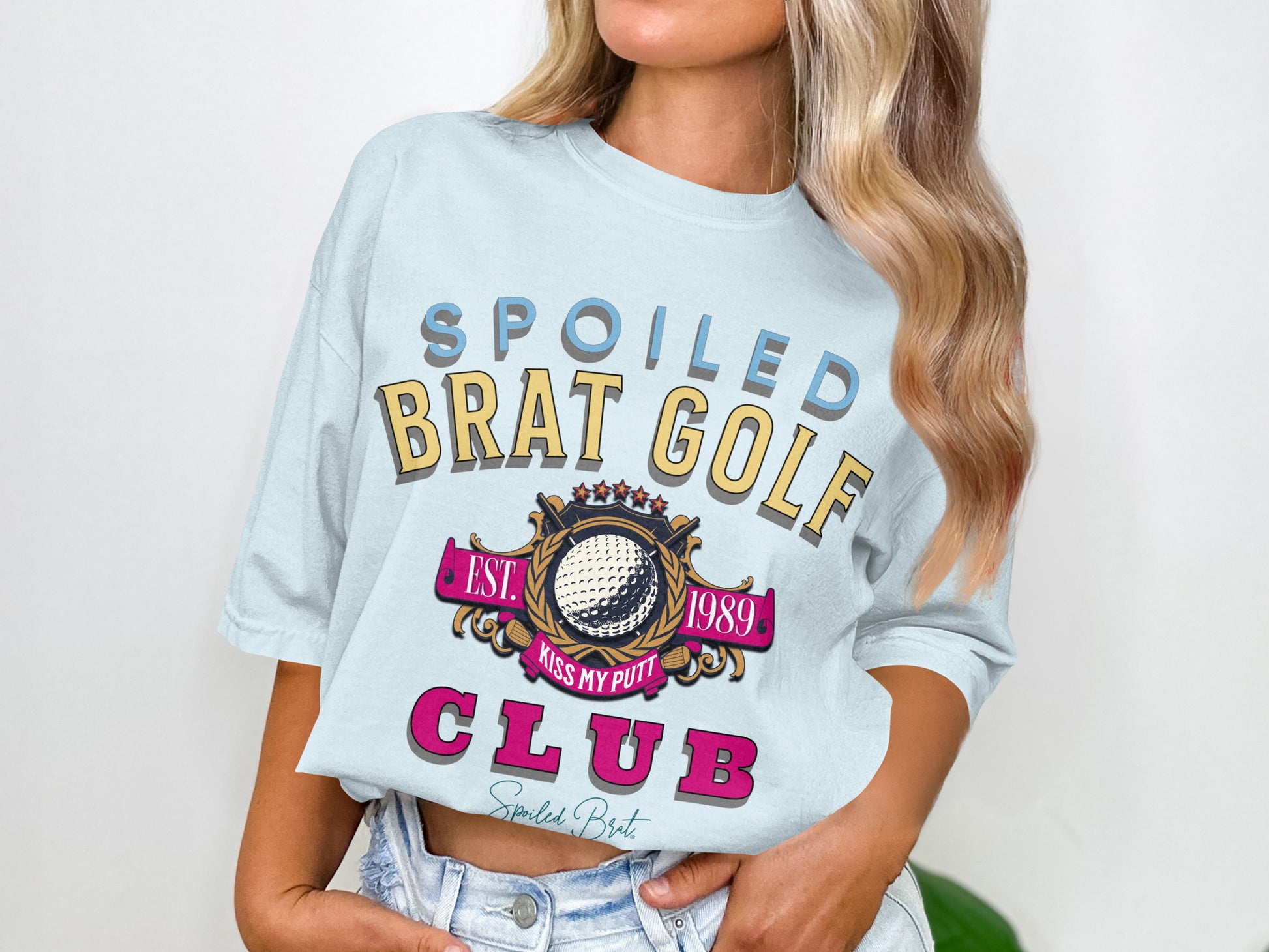 Spoiled Brat Golf Club Graphic Slogan T-Shirt product