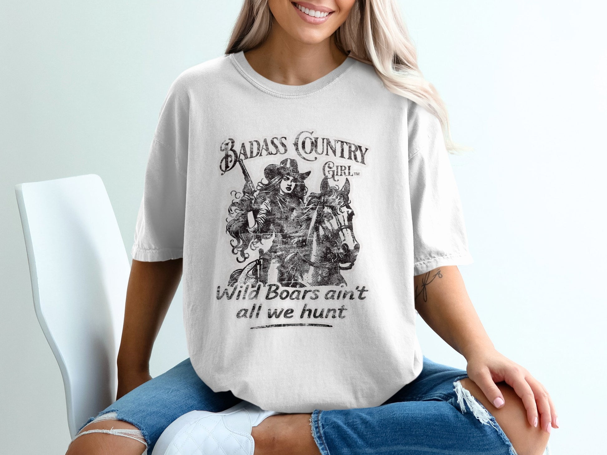 Badass Country Girl Retro Graphic T-Shirt Product