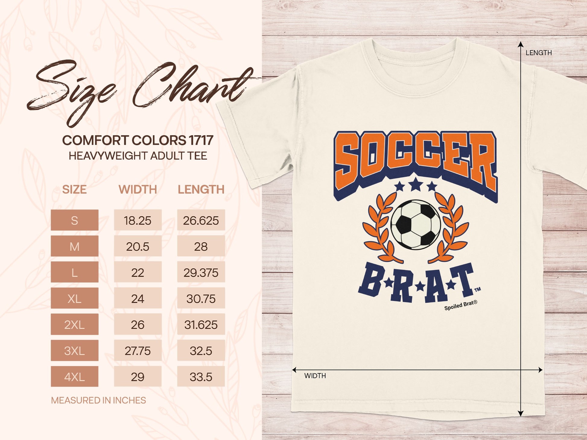 Soccer BRAT Spoiled Brat Graphic Heavyweight Adult Tee