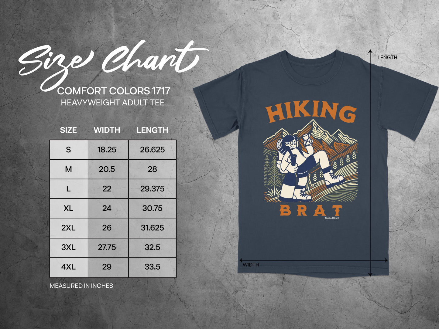 Hiking Brat Comfort Colors 1717 Heavyweight Adult Tee