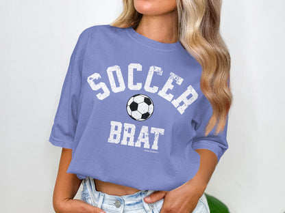 Soccer Brat Graphic Tee Casual Women's T-Shirt