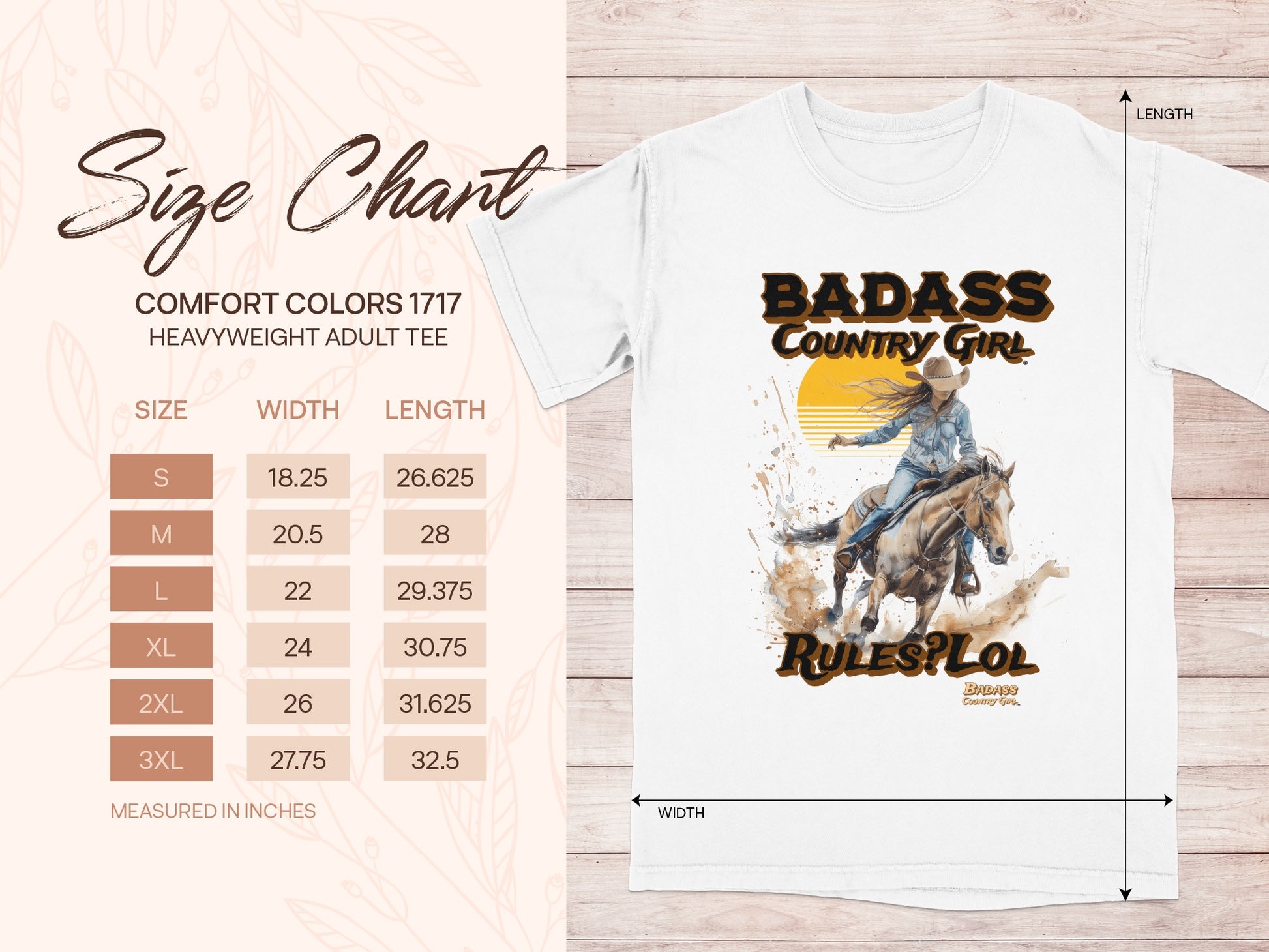 Badass Country Girl Rules Cowboy Graphic Tee product