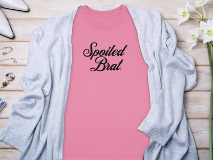 Trendy Spoiled Brat Text Design Printed on Fashion product