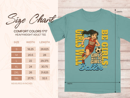 Girls Will Be Girls Baller Soccer Brat Adult Tee product