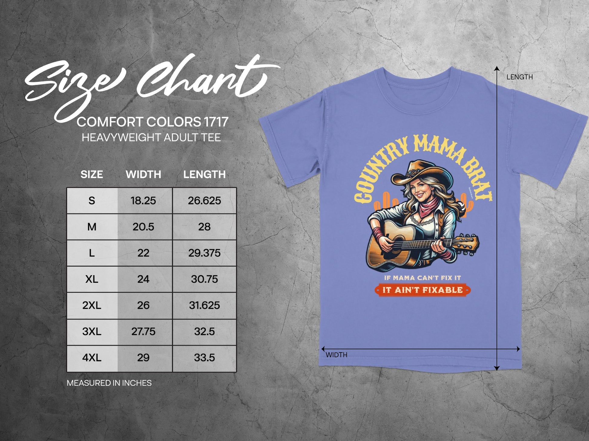 Country Mama Brat Graphic Tee If Mama Can't Fix It Design