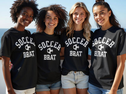 Soccer Brat Graphic T-Shirt for Women Casual Apparel