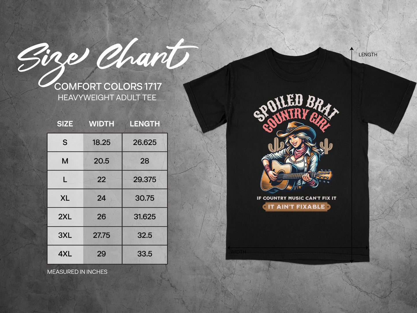 Spoiled Brat Country Girl If Music Can't Fix It Tee