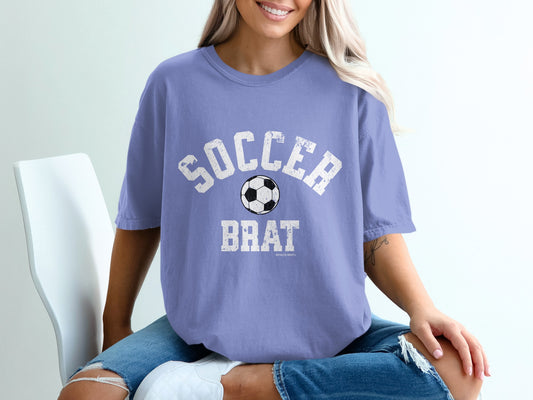 Soccer Brat Graphic Tee Shirt for Soccer Enthusiasts