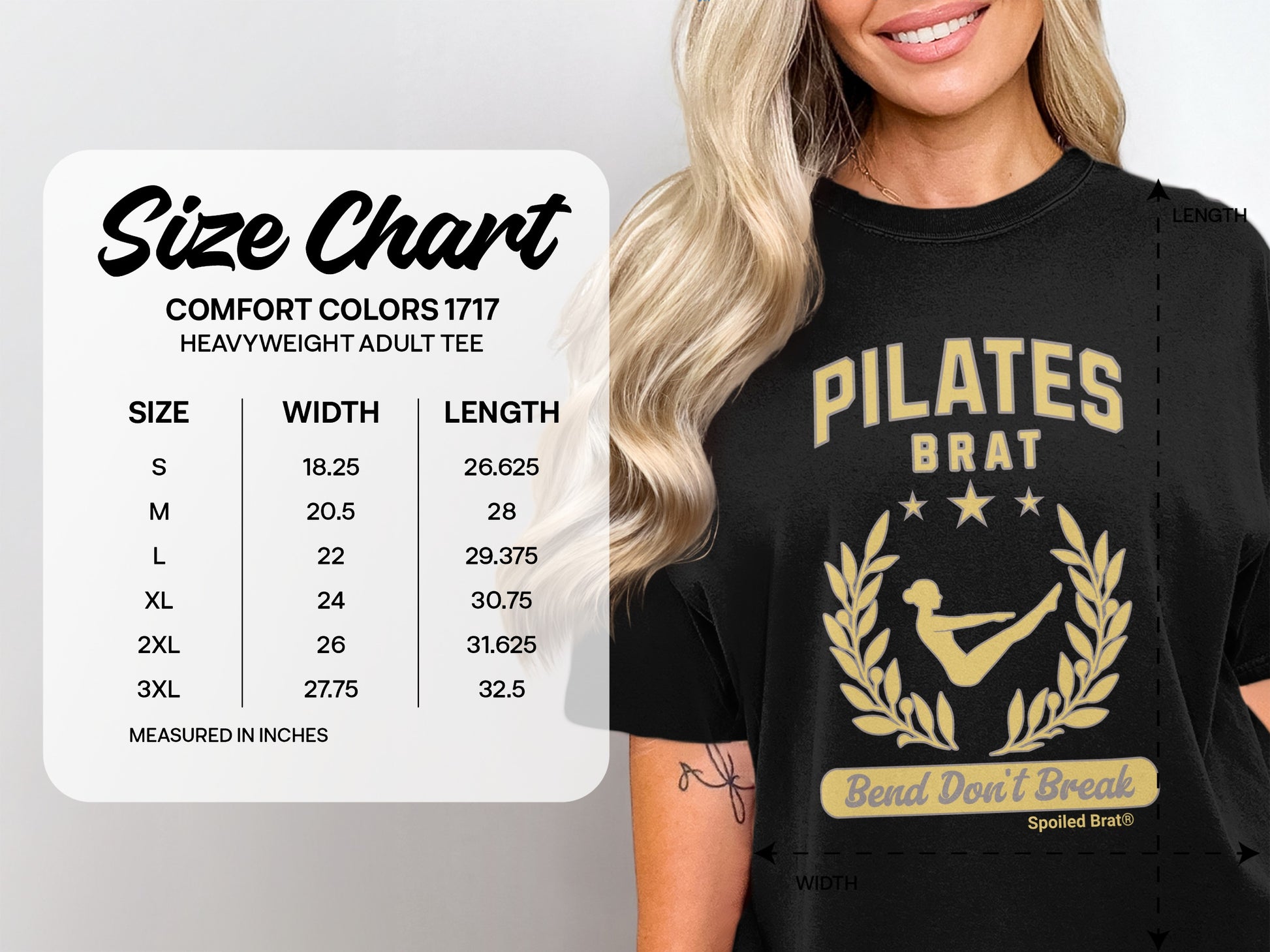 Pilates Brat Bend Don't Break Slogan Adult Tee Product