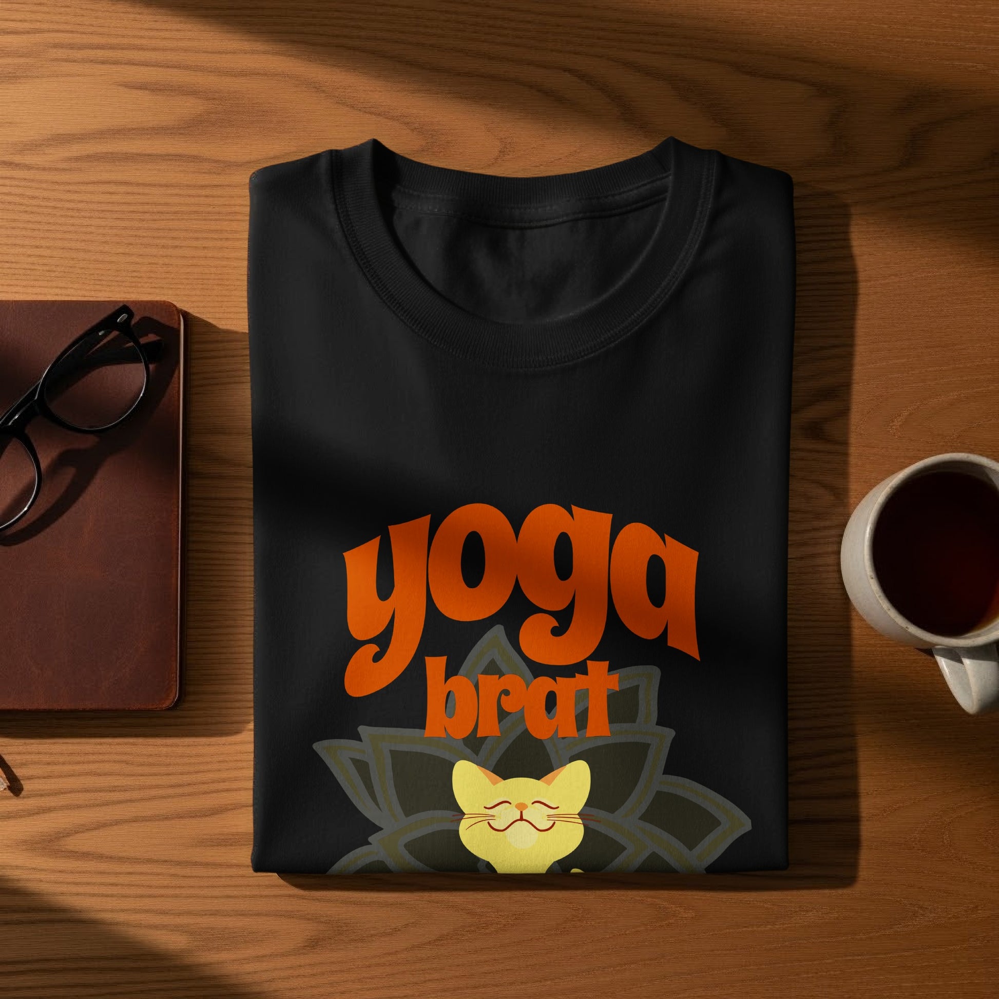 Yoga Brat Graphic Tee with Fun Cartoon Product Type