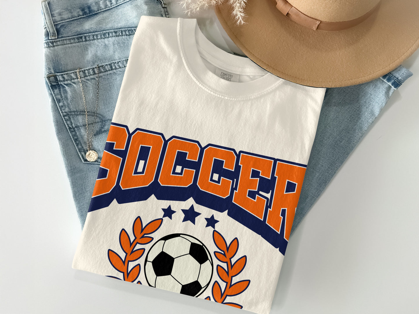 Bold Soccer Graphic Tee with Sports Theme Shirt