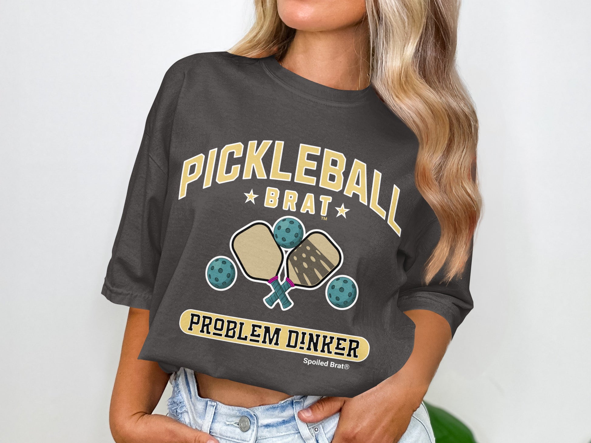 Pickleball Brat Problem Dinker Graphic T-Shirt