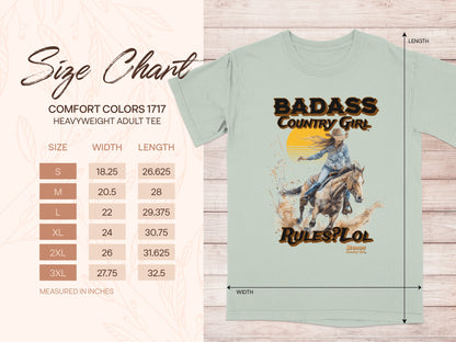 Badass Country Girl Rules Lol Graphic Tee product
