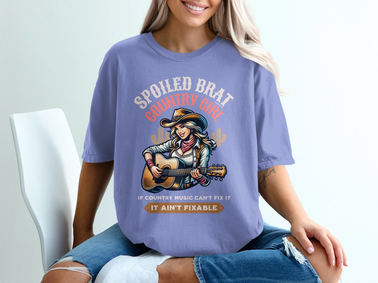 Spoiled Brat Country Girl If Country Music Can't Fix It Shirt