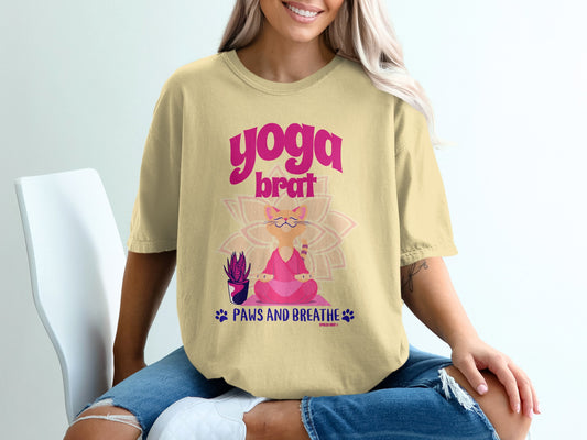 Yoga Brat Paws and Breathe Design T-shirt product