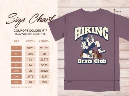 Hiking Brats Club Comfort Colors 1717 Adult Tee
