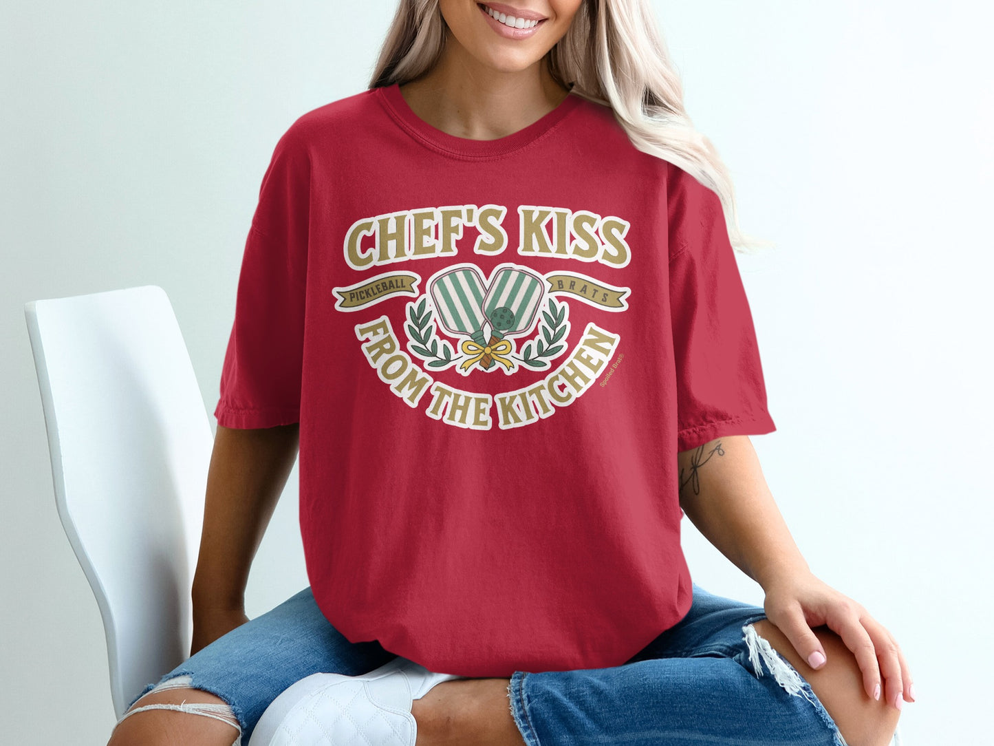 Chef's Kiss From The Kitchen Pickleball Brats T-Shirt