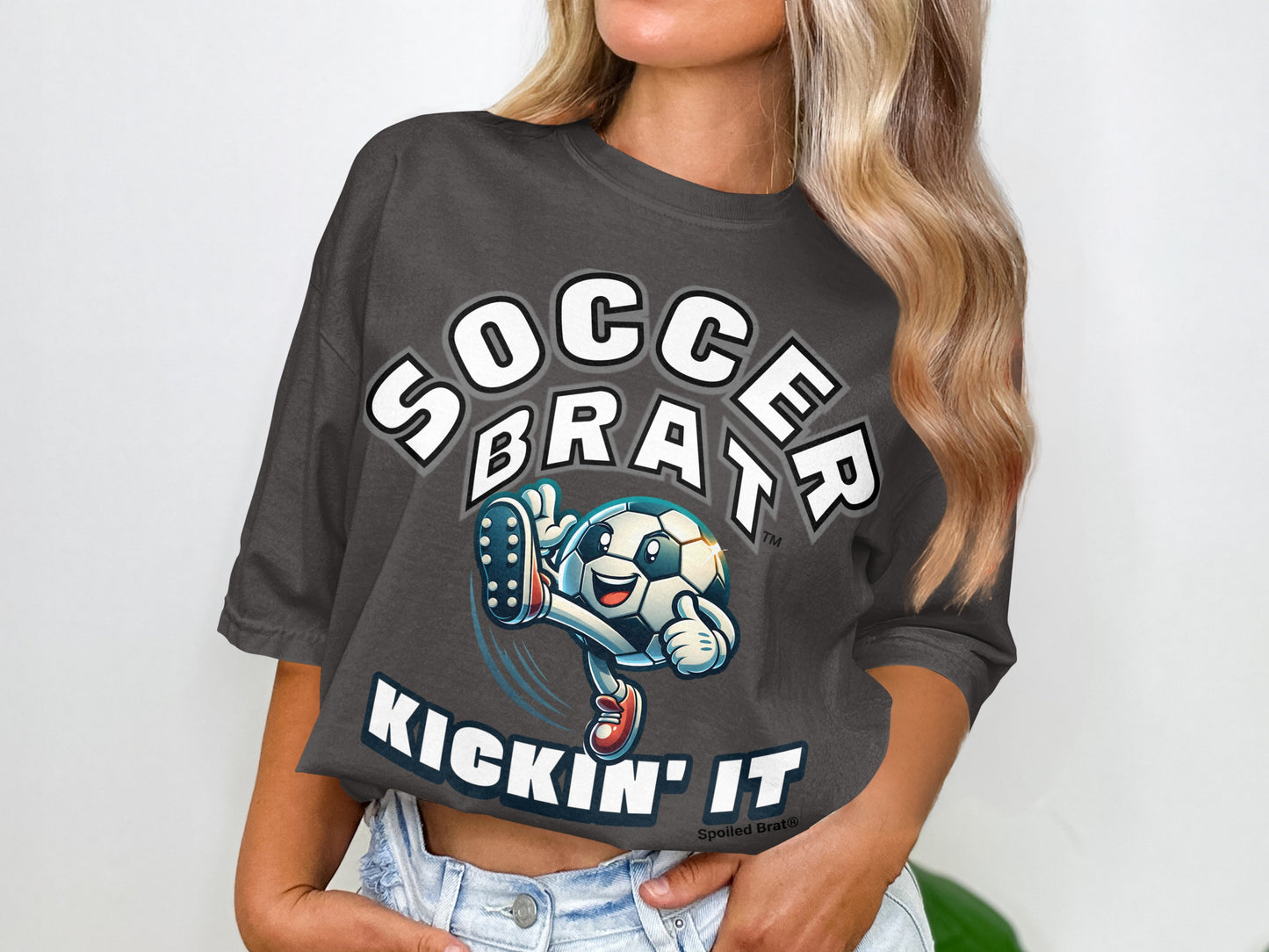 Soccer Brat Kickin' It Graphic Tee Shirt