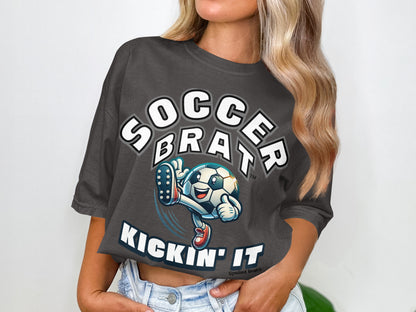 Soccer Brat Kickin' It Graphic Tee Shirt