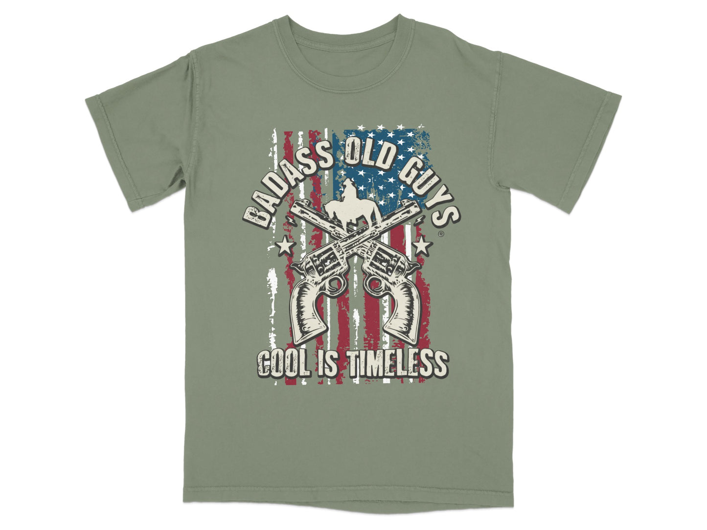 Badass Old Guys Cool Is Timeless Flag Cowboy Guns product type