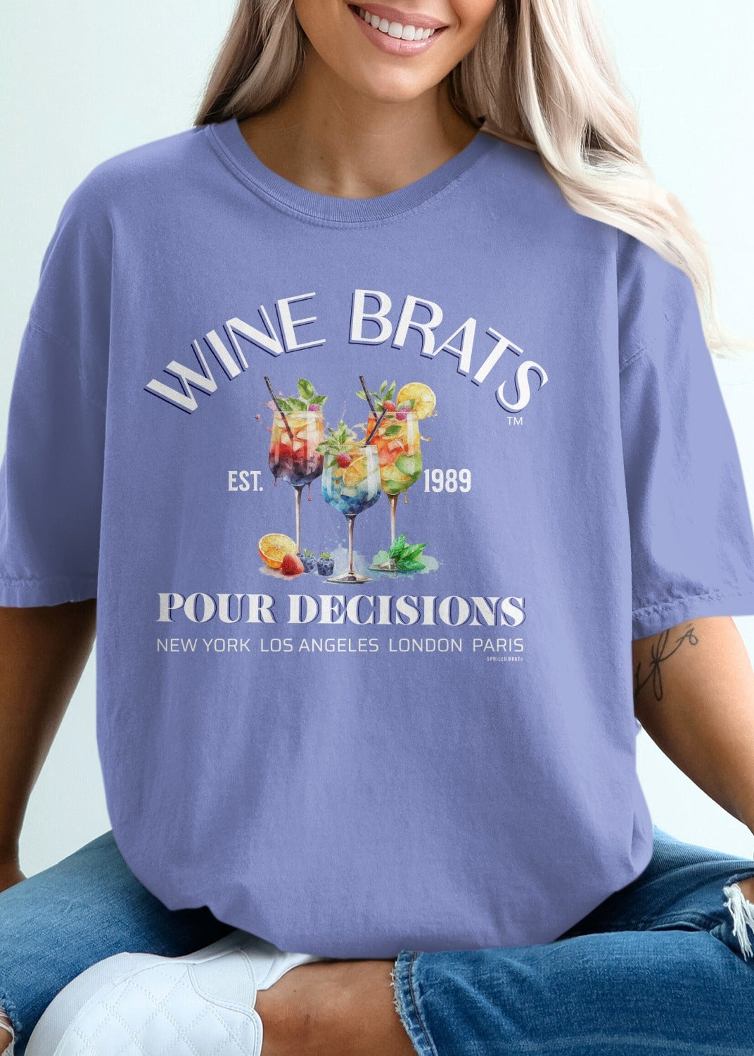 Wine Brats Pour Decisions Est 1989 T-Shirt