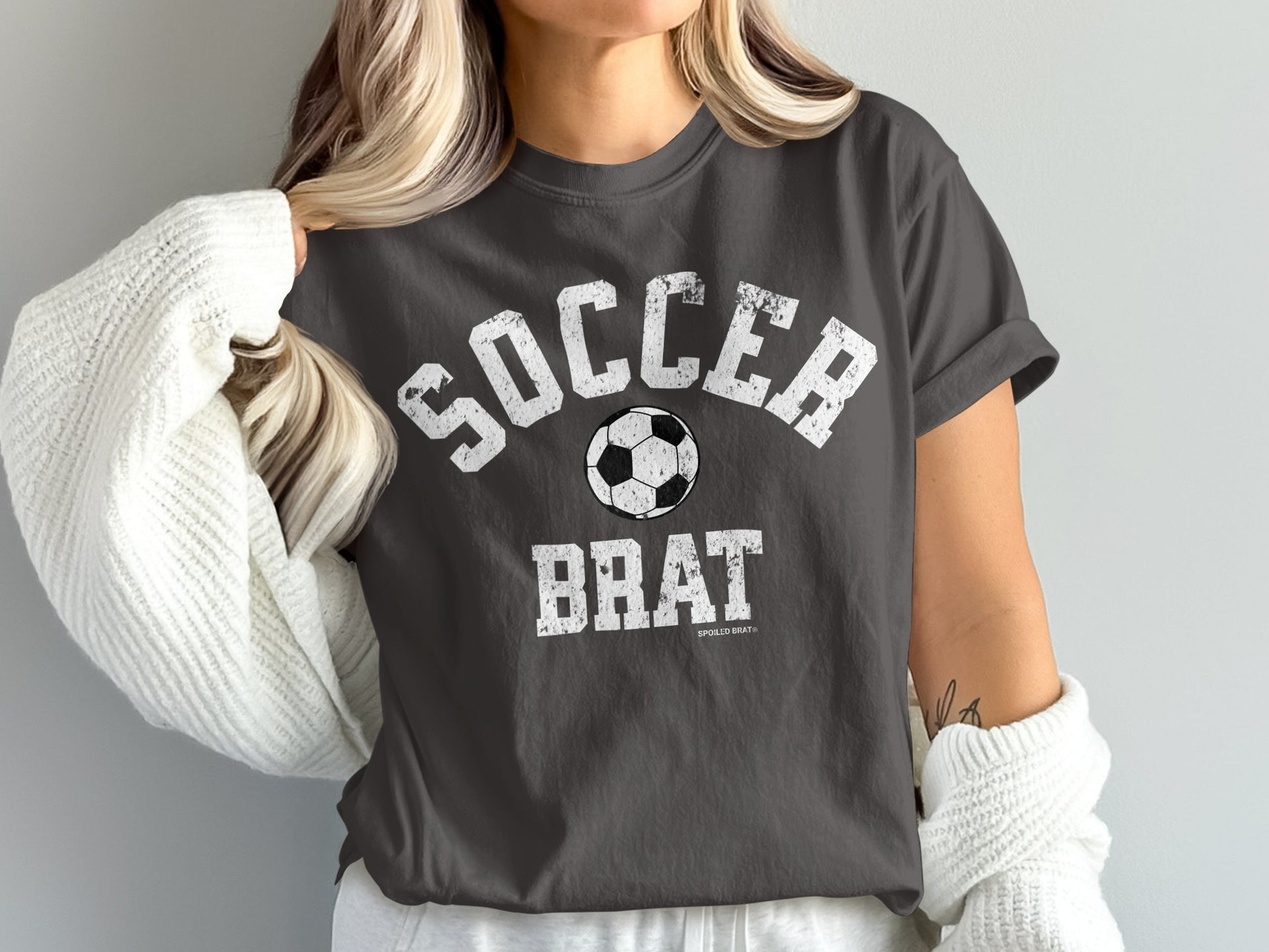 Soccer Brat Graphic Tee for Casual Sportswear Enthusiasts