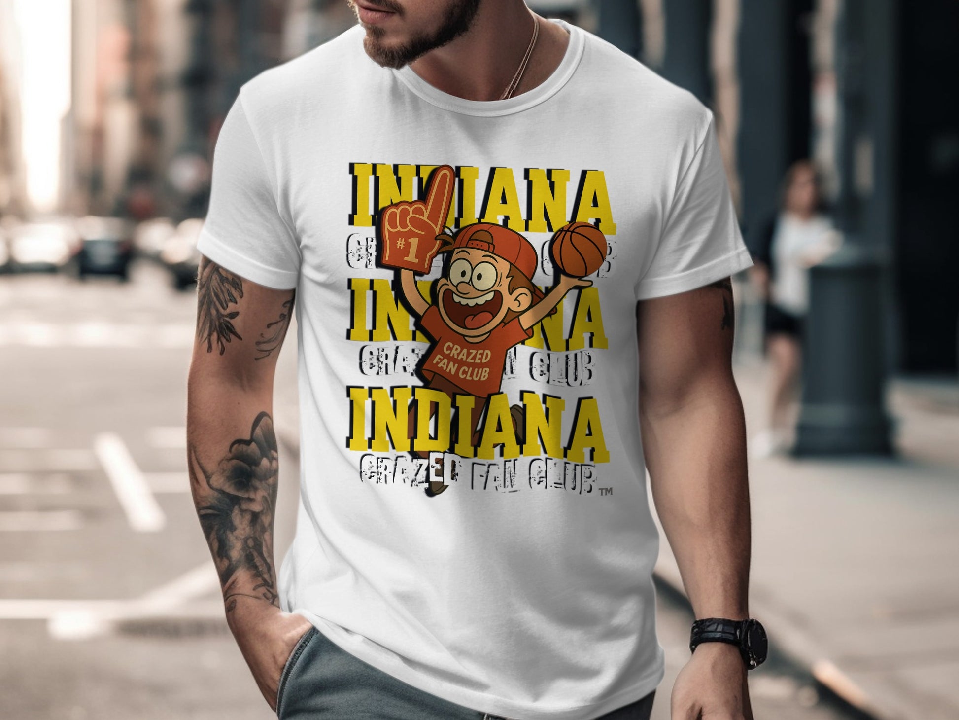Indiana Crazed Fan Club Basketball Themed T-Shirt product
