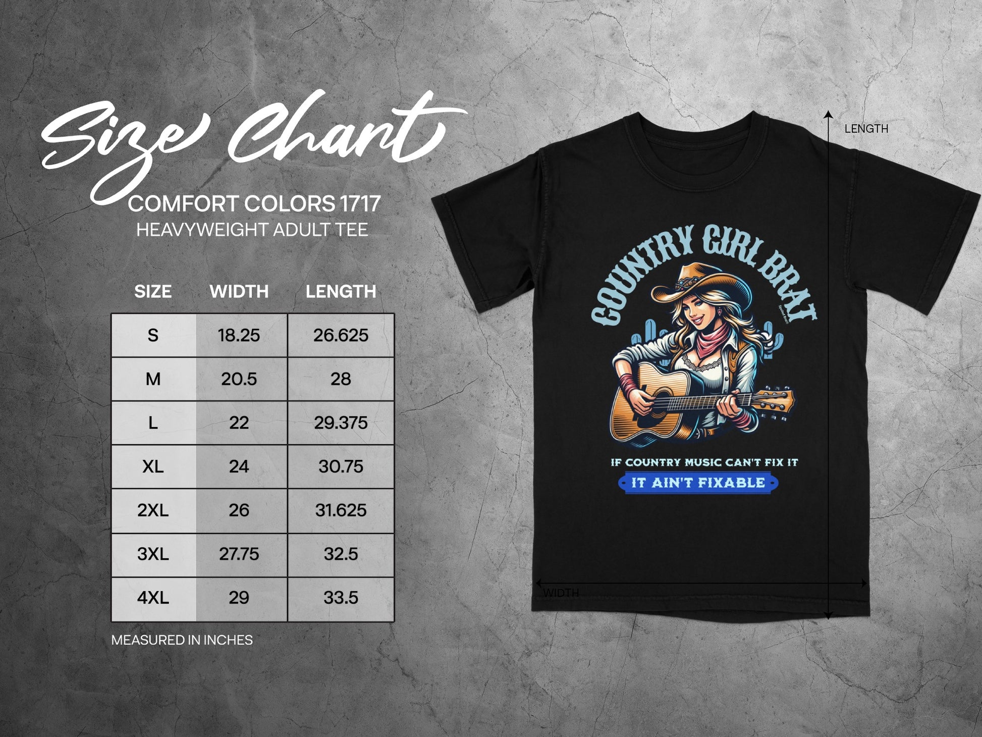 Country Girl Brat Heavyweight Adult Tee
