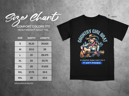 Country Girl Brat Heavyweight Adult Tee