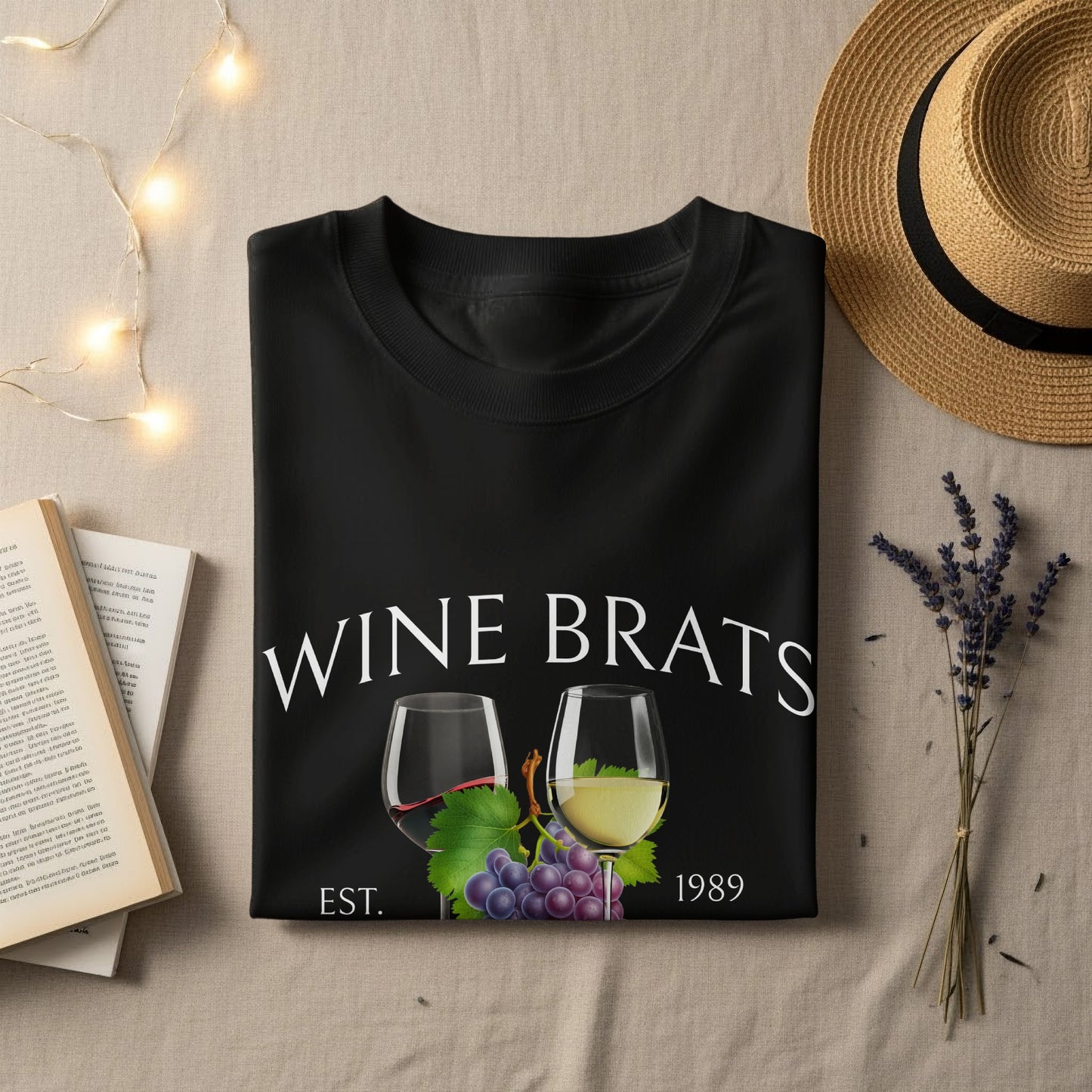 Wine Brats Est 1989 Graphic Tee Shirt product type