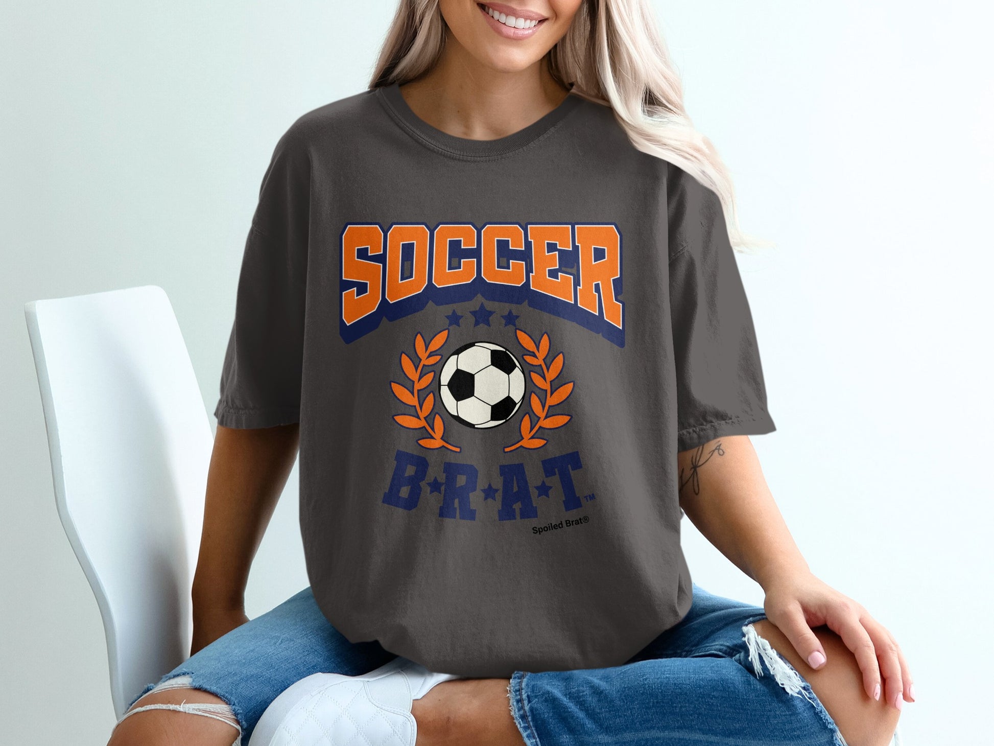 Soccer Brat Graphic Tee Perfect for Sports Fans