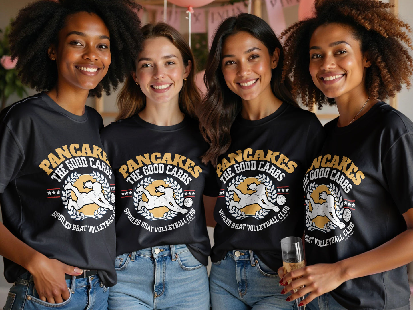 Pancakes The Good Carbs Volleyball Club T-Shirt product