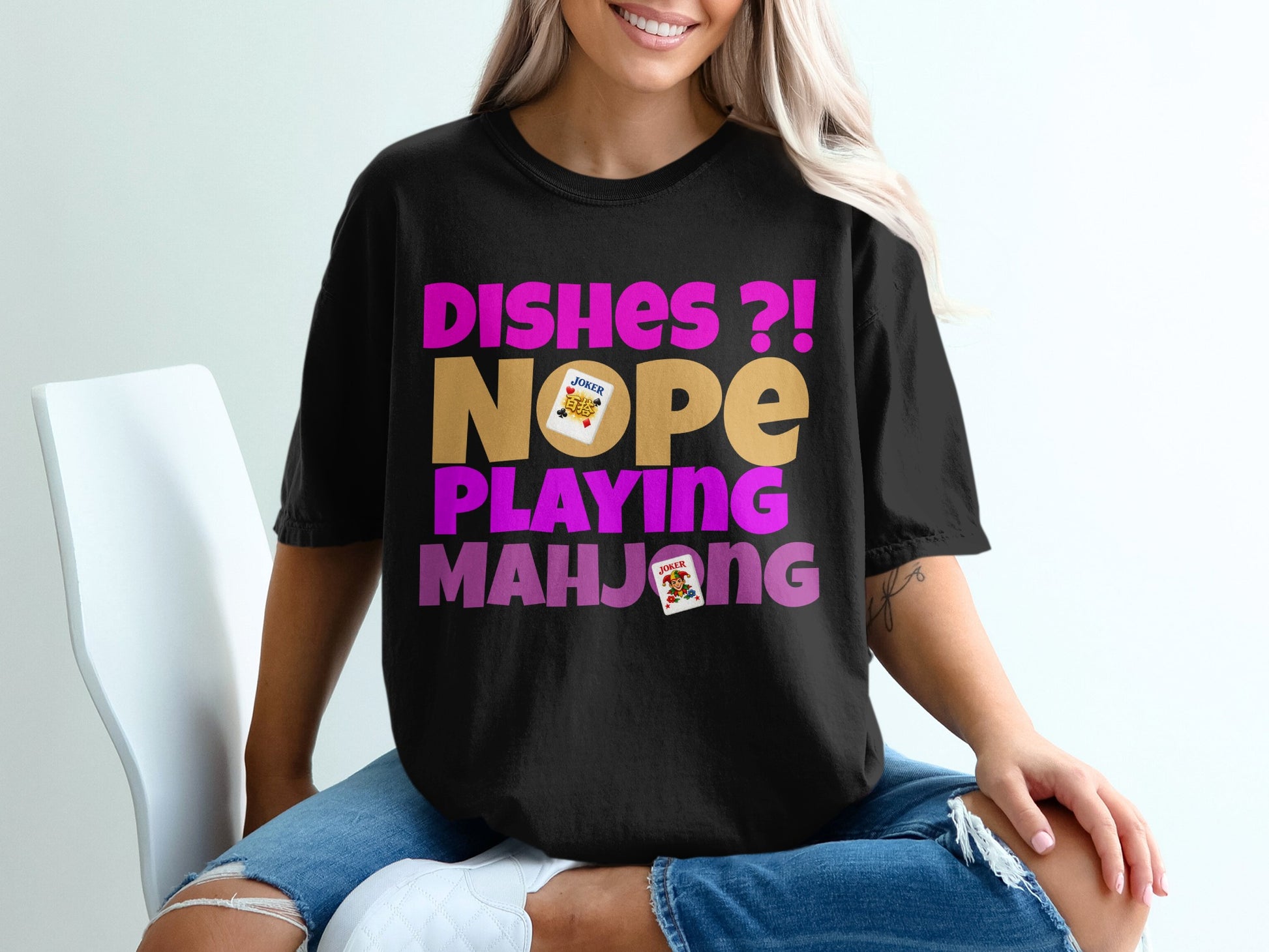 Dishes Nope Playing Mahjong Shirt product type