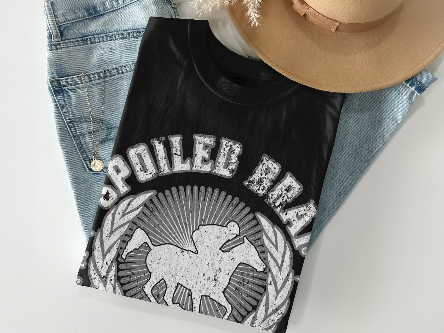 Spoiled Brat Cowboy Graphic Black T-shirt product type
