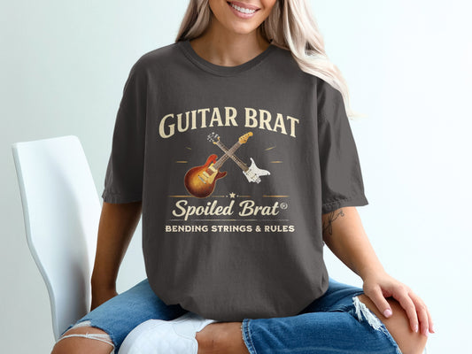 Guitar Brat Spoiled Brat Bending Strings and Rules T-shirt