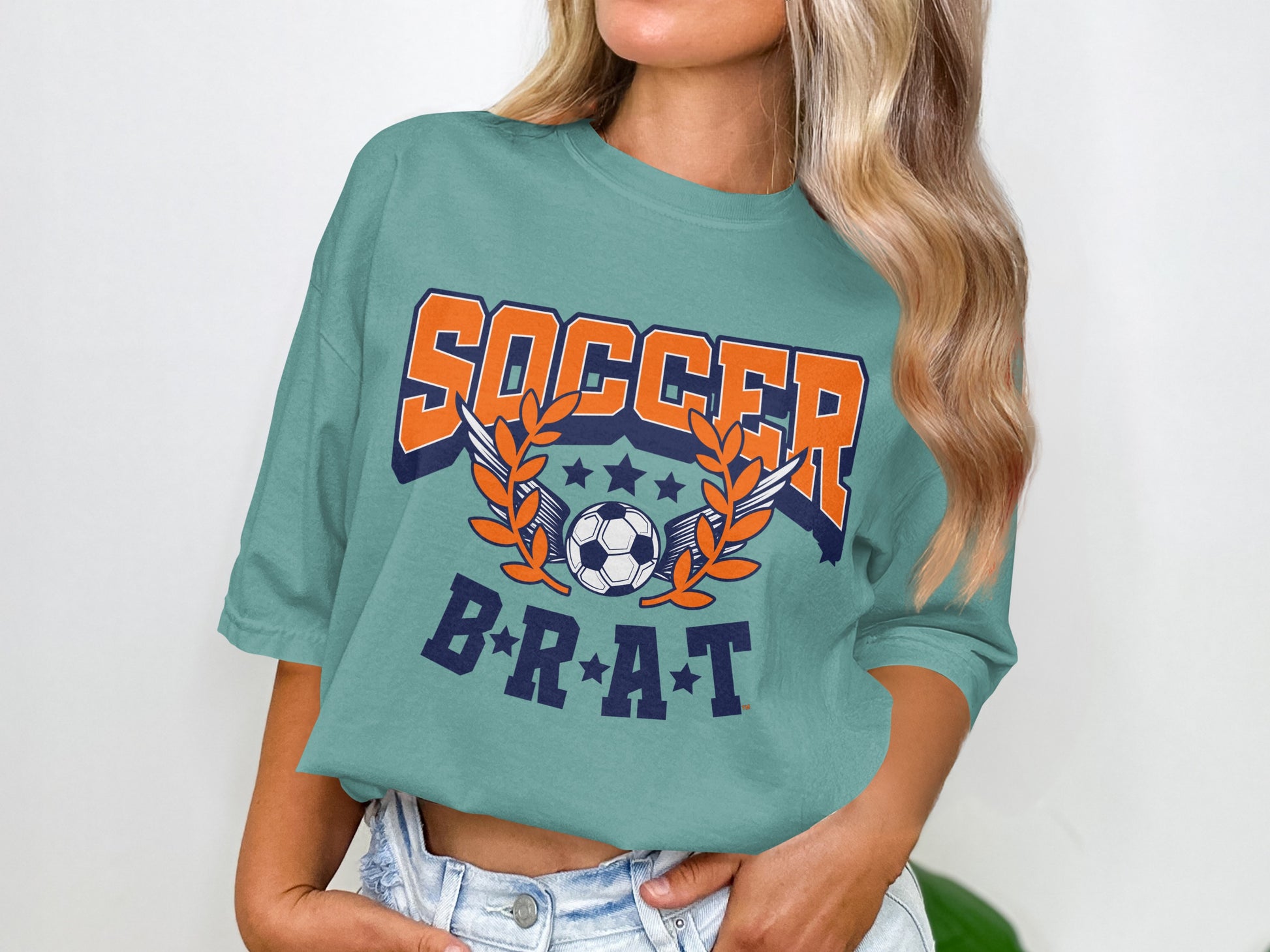 Soccer Brat Graphic Tee with Soccer Ball Print product type