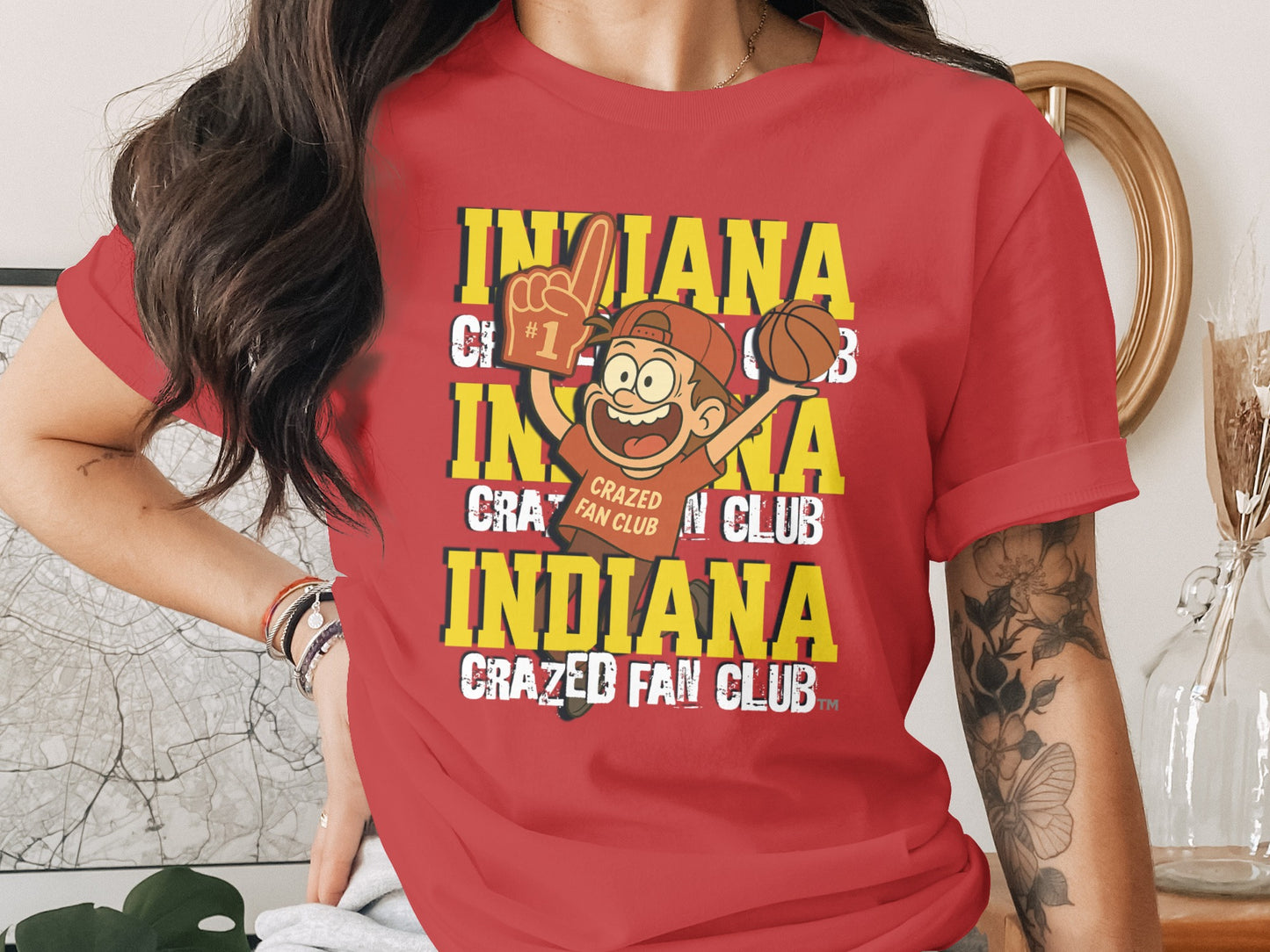 Indiana Crazed Fan Club Red T-shirt product type