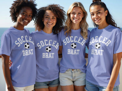 Soccer Brat Graphic Tee Perfect for Sports Fans