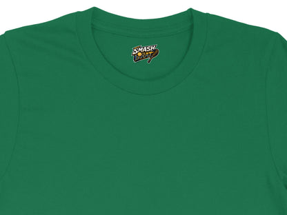 Green t-shirt with "Smash Brat" logo featuring a tennis racket and ball.
