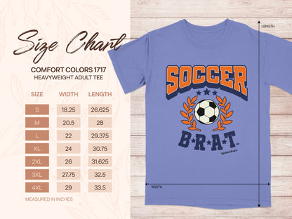 Soccer BRAT Spoiled Brat Heavyweight Adult Tee