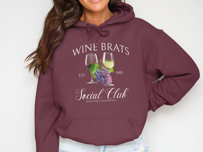 Wine Brats Social Club Established 1989 Hoodie