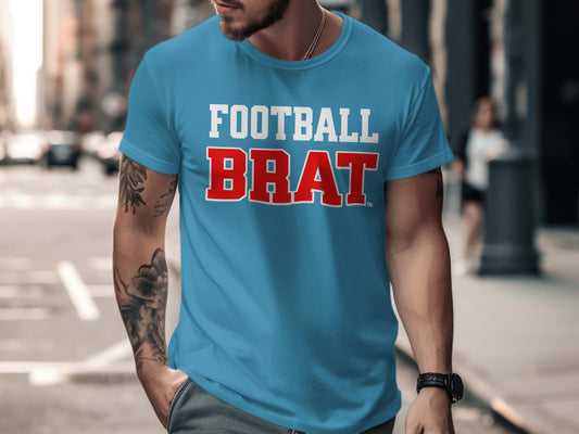 Football Brat Blue Graphic T-Shirt product