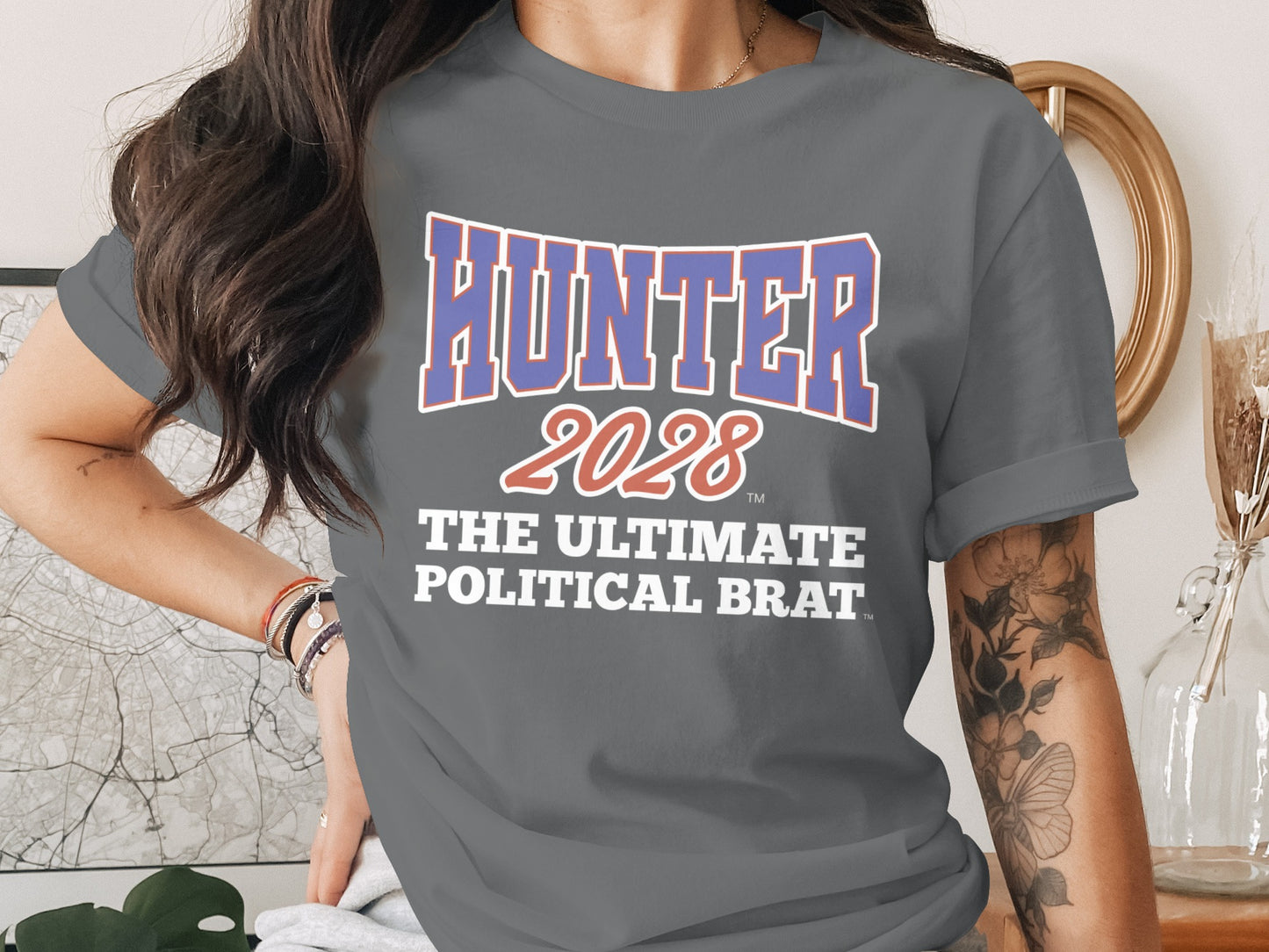 Hunter 2028: The Ultimate Political Brat t-shirt.