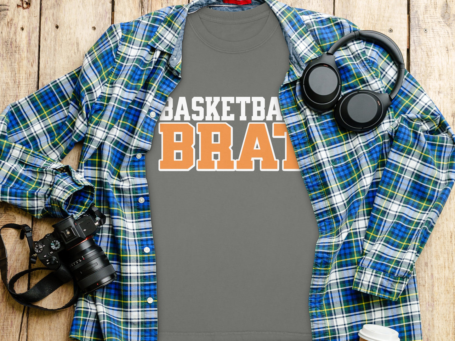 Basketball Brat Printed Casual Grey T-Shirt product type